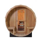Wood Barrel Sauna with outside seats